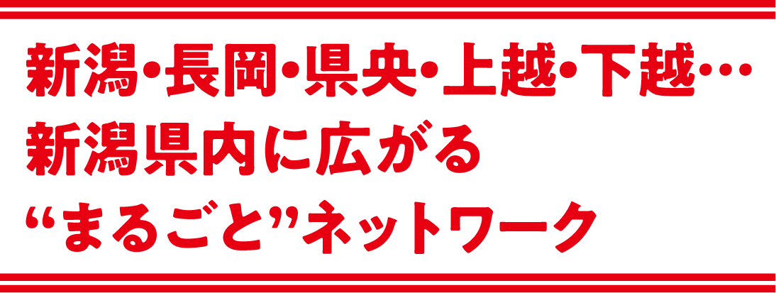 新潟県内に広がるまるごとネットワーク